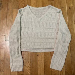 Knit Long Sleeve Sheer Top